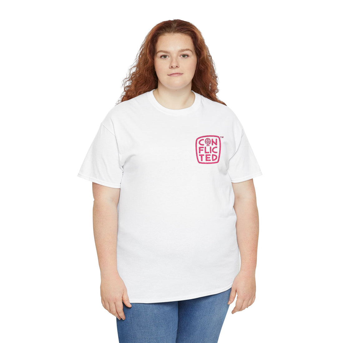 Conflicted Pink - Unisex Heavy Cotton Tee