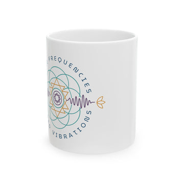 Voice Frequencies - Sacred Vibrations Mug | Ceramic Spiritual Voice Art Cup