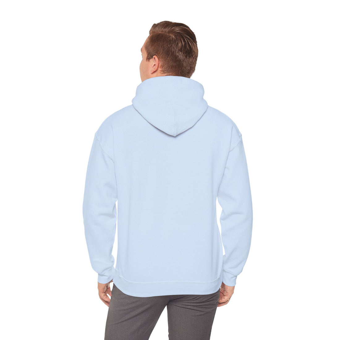 Minimalist BOOKED Hoodie - Unisex Heavy Blend™ Hooded Sweatshirt - Navy Text Design