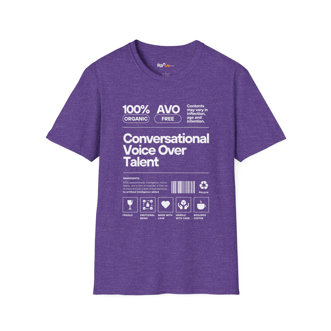 Voice Actor Ingredients T-Shirt - Unisex Soft Cotton Tee