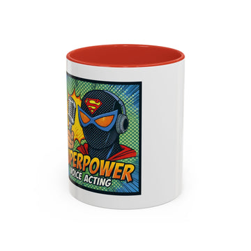 Superpower Voice Acting Mug - Comic-Style Coffee Mug for Voice Actors
