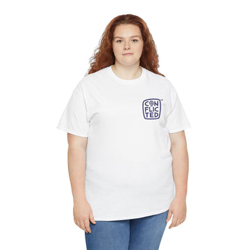 Conflicted Navy - Unisex Heavy Cotton Tee