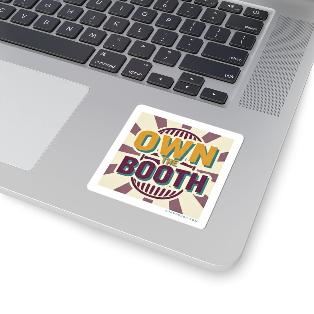 Retro "Own The Booth" Vinyl Sticker | Vintage Mid-Century Studio Decal | High-Quality Water-Resistant Sticker