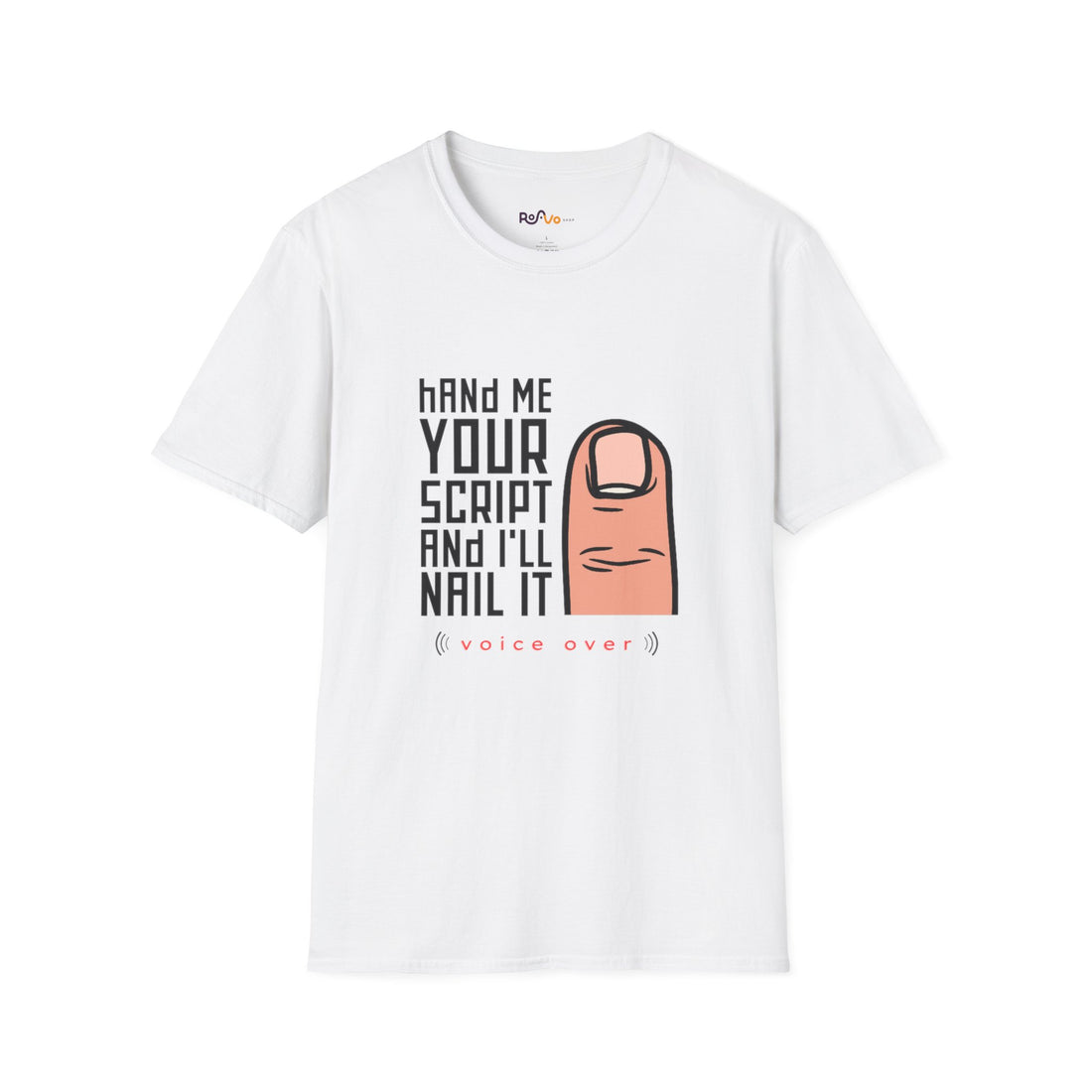 Hand Me Your Script T-Shirt - Light & Minimalist #VO Artist Unisex Tee
