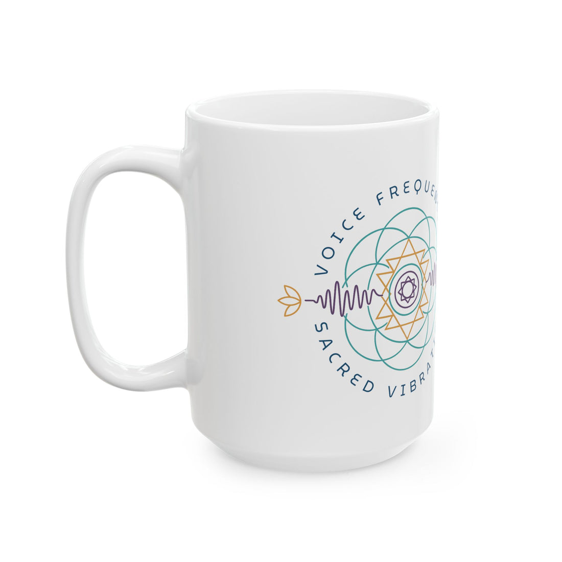 Voice Frequencies - Sacred Vibrations Mug | Ceramic Spiritual Voice Art Cup