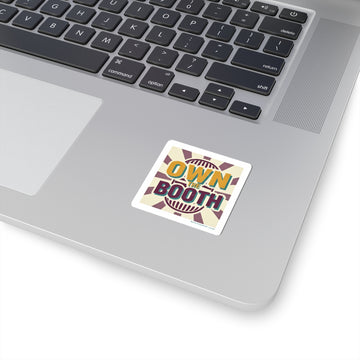 Retro "Own The Booth" Vinyl Sticker | Vintage Mid-Century Studio Decal | High-Quality Water-Resistant Sticker