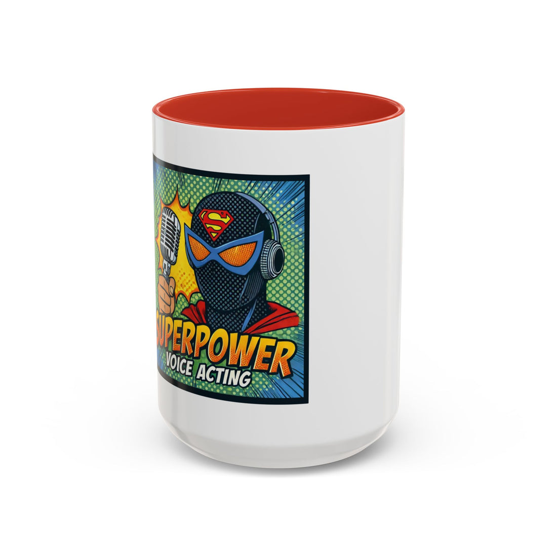 Superpower Voice Acting Mug - Comic-Style Coffee Mug for Voice Actors