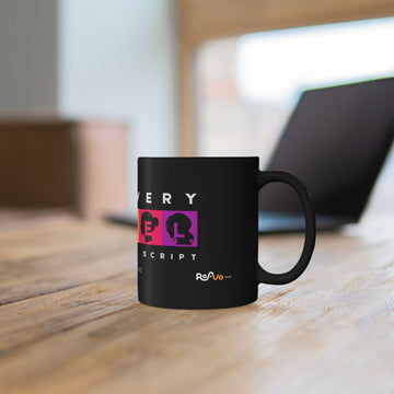 I’m Every Vowel Black Glossy Mug - #WomenInVO Sleek & Bold Coffee Mug